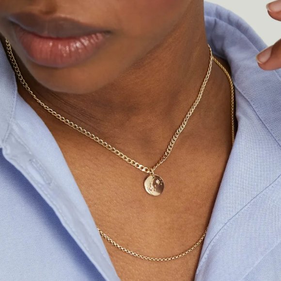 SCORPIO ZODIAC CHARM PENDANT - MEJURI - SOLID 14K YELLOW GOLD - Picture 3 of 7